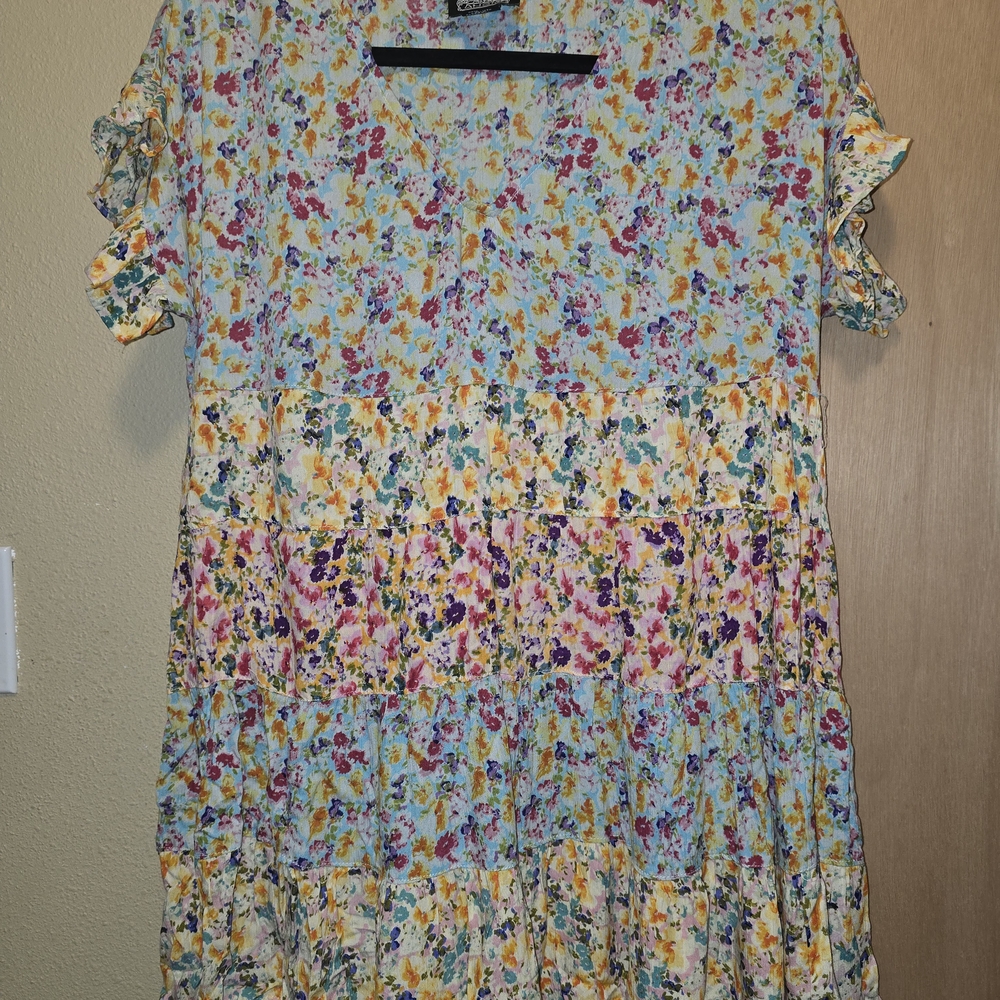 Angie Colorful Floral Ladies Dress
